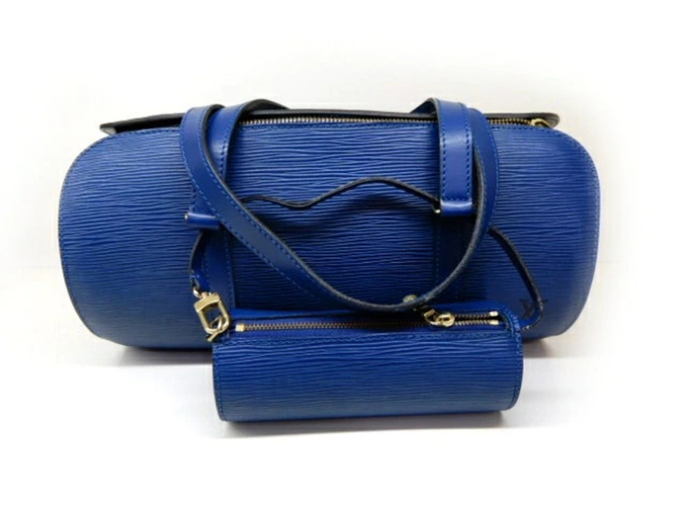 LOUIS VUITTON Soufflot Handbag Epi Leather Toledo Blue